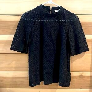 Ann Taylor Loft Black Lace Top